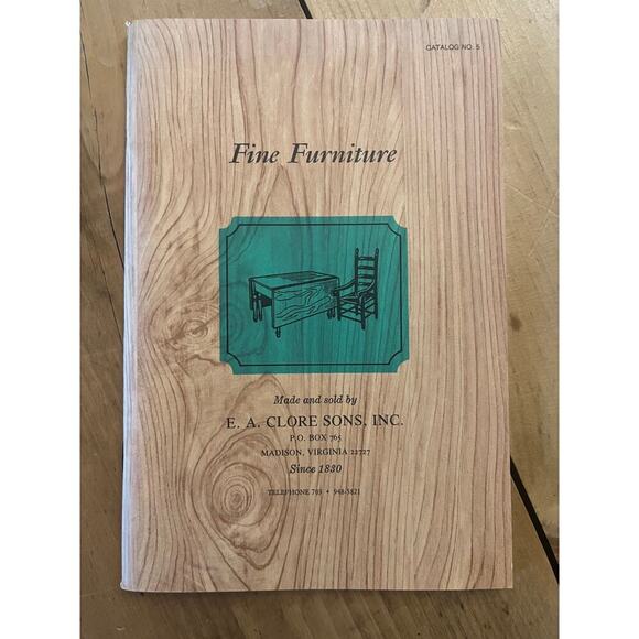 Vintage E.A. Clore & Sons Fine Furniture Catalog Price List. Madison Virginia - Picture 2 of 4